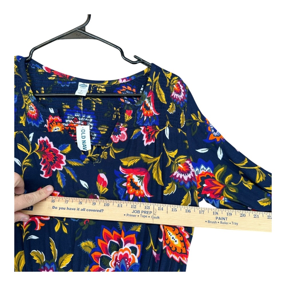 Old Navy NWT Women's S Small Boho Floral Dress Peasant Gypsy Swing Midi - Picture 8 of 15